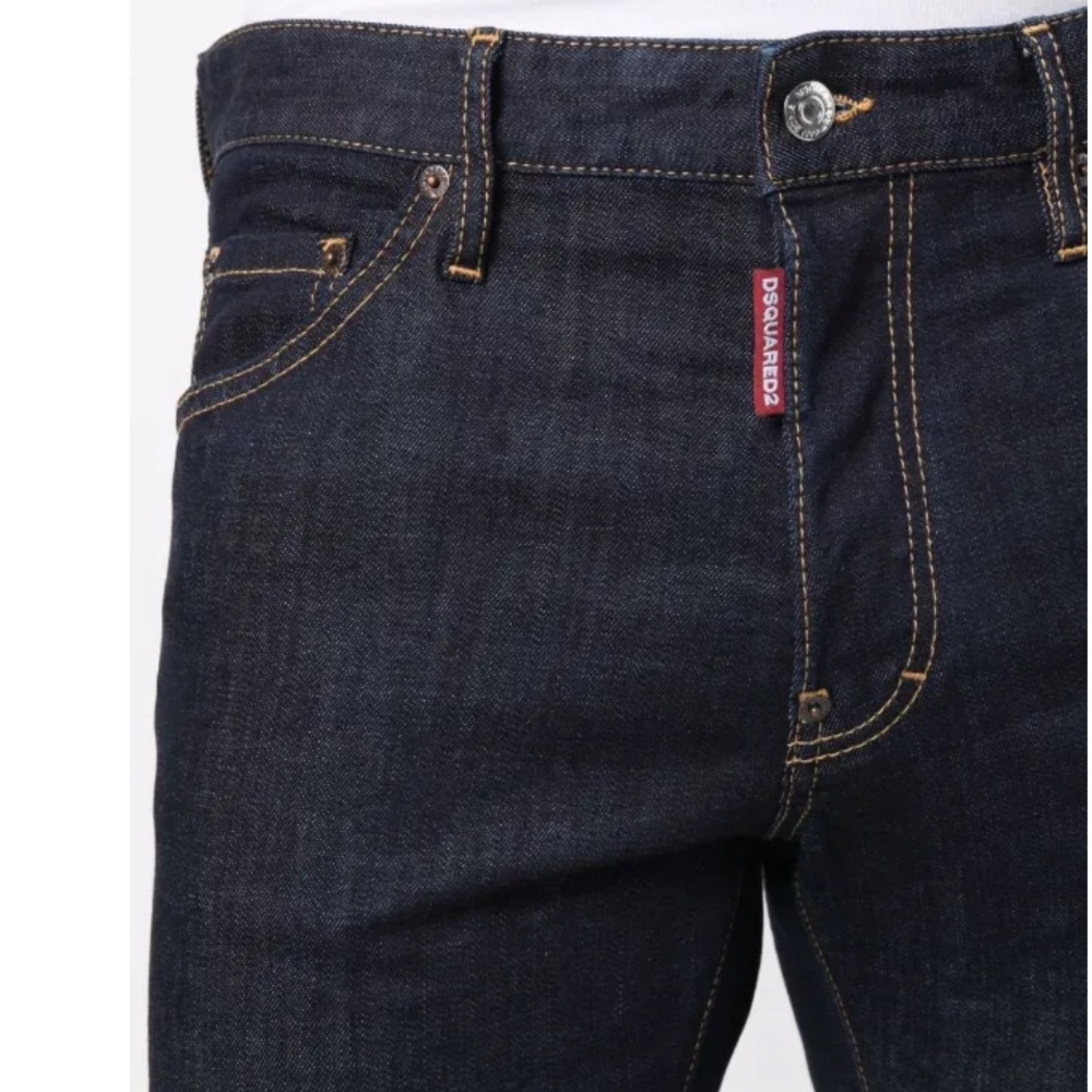 DSQUARED2 Cool Guy Jean in Dark Wash Denim logo print slim-fit jeans size 48 - Picture 5 of 12